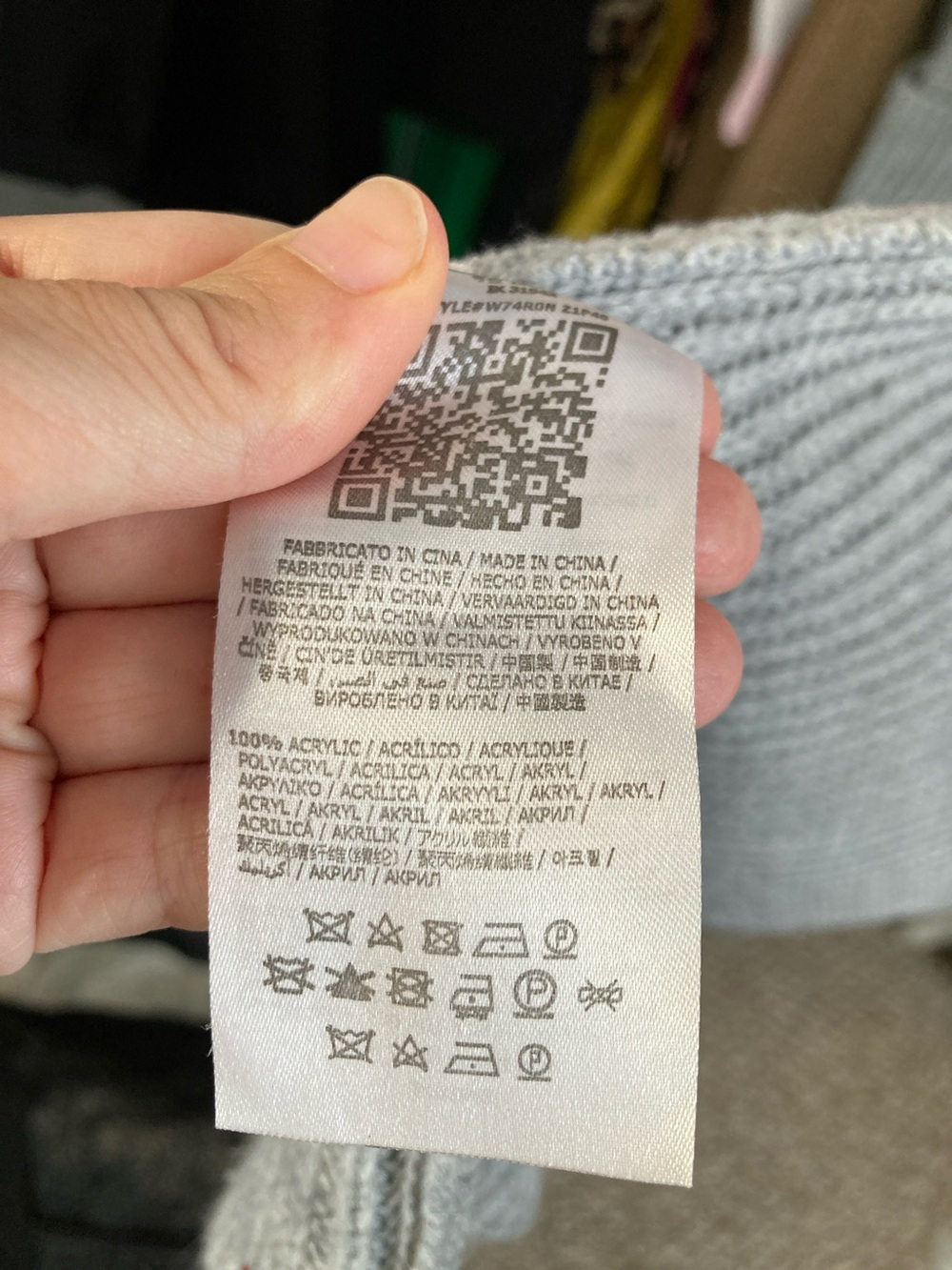 GUESS Heather Gray Open-Front Long Ribbed Cardigan - Picture 7 of 7